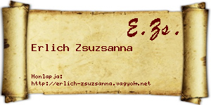 Erlich Zsuzsanna névjegykártya